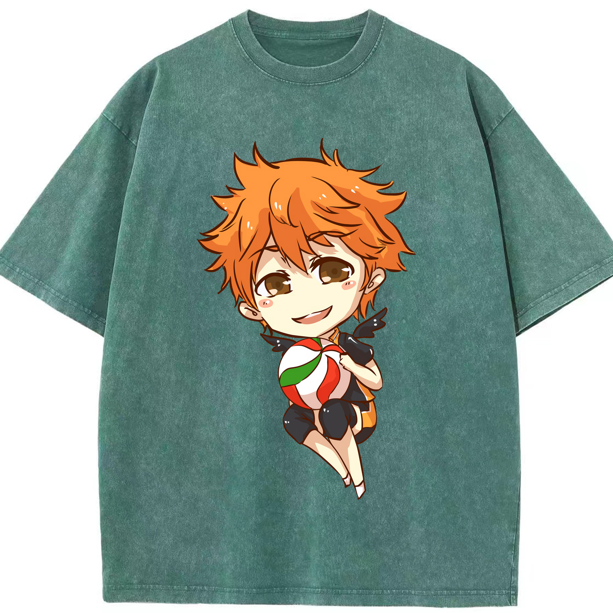 （画像用） ハイキュー!! Haikyu!! 綿100% ヴィンテージ風 半袖Tシャツ（フロントプリント）